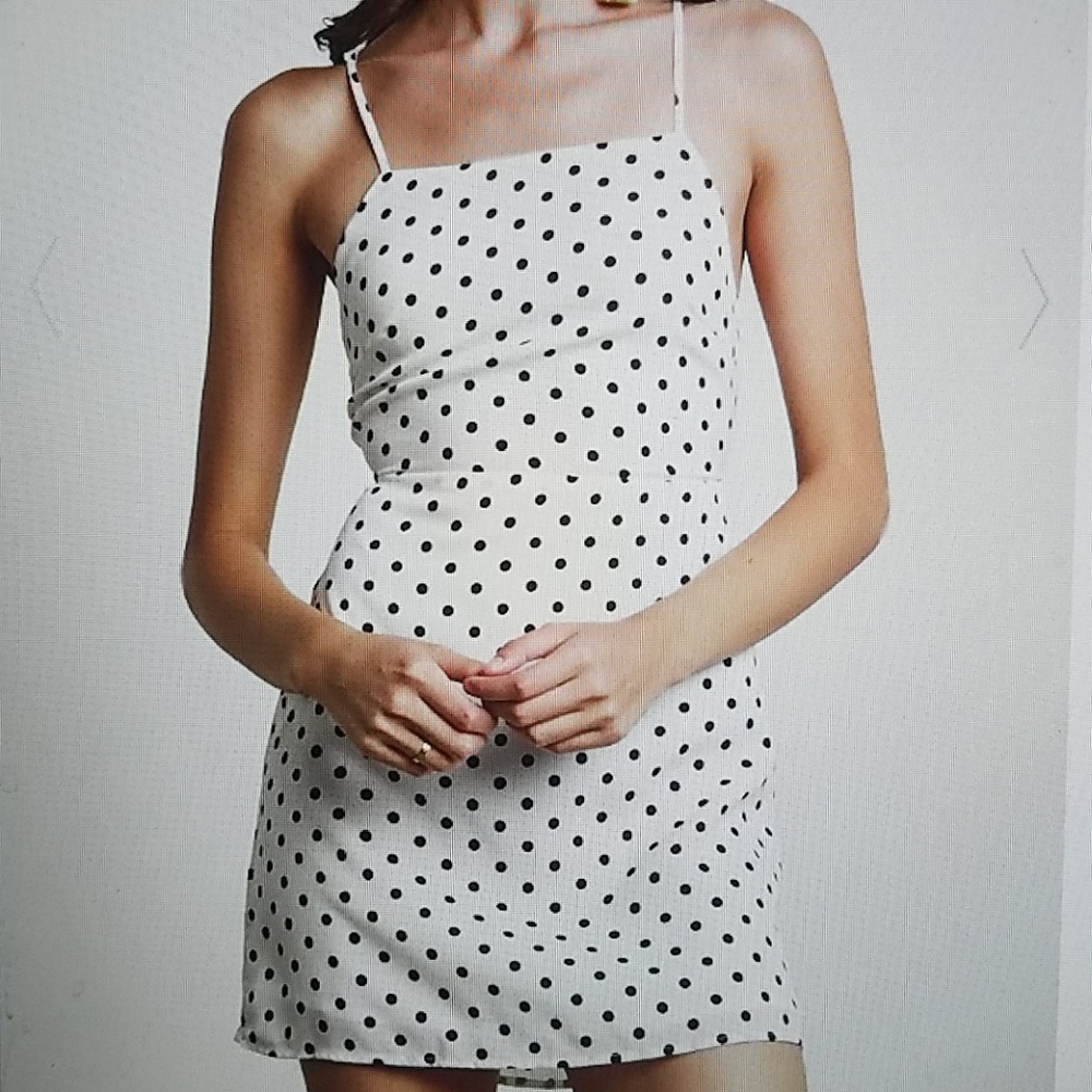 Polka dot crisscross dress